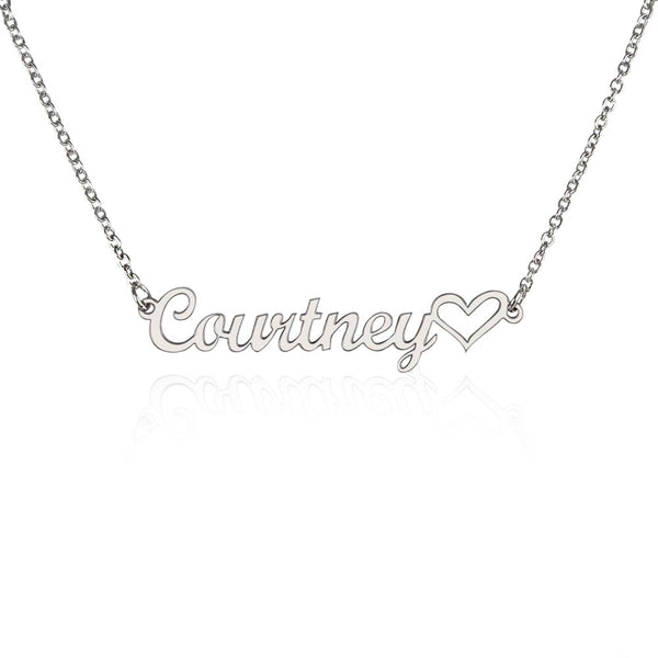 Classic Heart Style Name Necklace