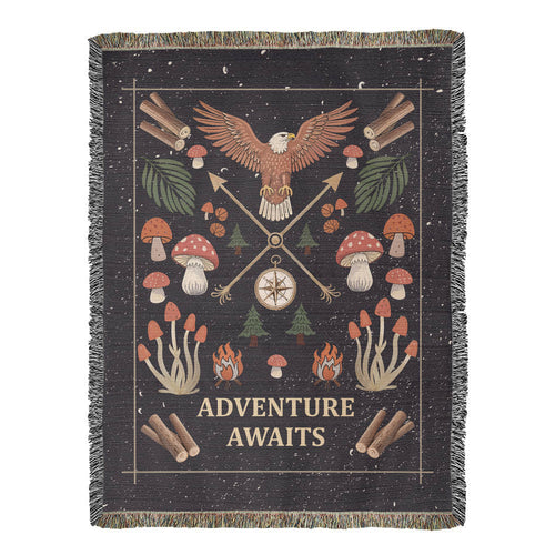 Adventure Awaits - Woven Blanket